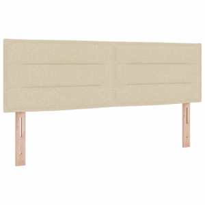 Postel s boxspringem s matrací Krémová 140 x 190 cm textil - obrázek 6