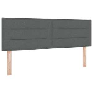 Postel s boxspringem s polštářem Tmavě šedá 160 x 200 cm textil - obrázek 6