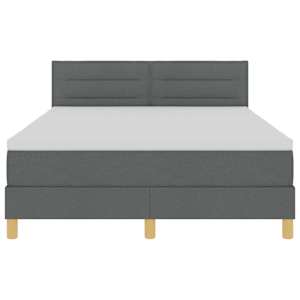 Postel s boxspringem s polštářem Tmavě šedá 160 x 200 cm textil - obrázek 7