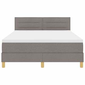 Postel s boxspringem s polštářem Taupe 160 x 200 cm textil - obrázek 7