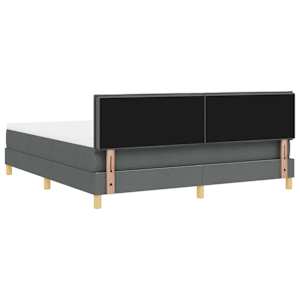 Postel s boxspringem s polštářem Tmavě šedá 180 x 200 cm textil - obrázek 9