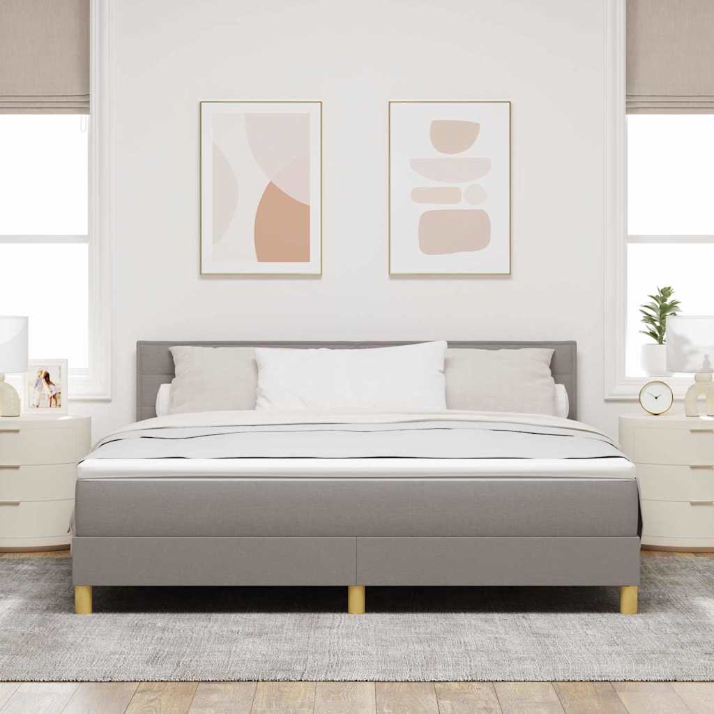 Postel s boxspringem s polštářem Taupe 180 x 200 cm textil - obrázek 3