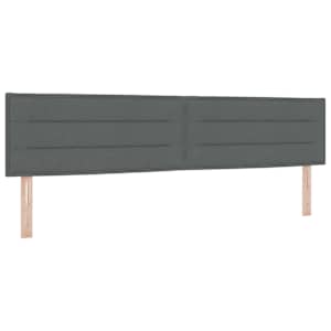 Postel s boxspringem s polštářem Tmavě šedá 200 x 200 cm textil - obrázek 6