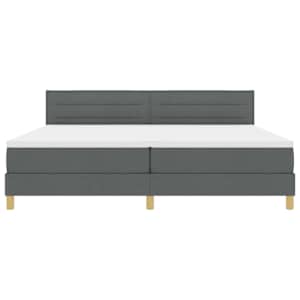 Postel s boxspringem s polštářem Tmavě šedá 200 x 200 cm textil - obrázek 7