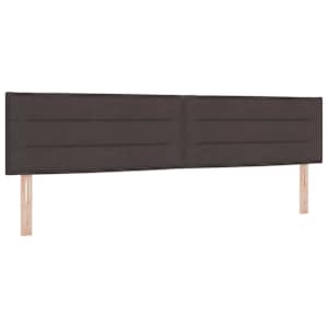 Postel s boxspringem s čelo Tmavě hnědá 200 x 200 cm textil - obrázek 6