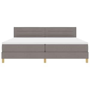 Postel s boxspringem s polštářem Taupe 200 x 200 cm textil - obrázek 7