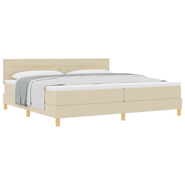 vidaXL Karbi vedrumadrats padjaga peaga cream 200 x 200 cm kangas