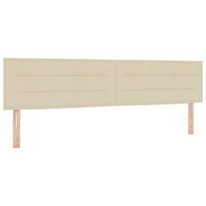 Postel s boxspringem s polštářem Krémová 200 x 200 cm textil - obrázek 6
