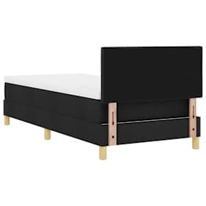 Postel s boxspringem s polštářem Černá 80 x 200 cm textil - obrázek 9