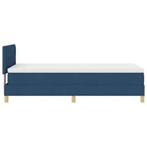 Postel s boxspringem s matrací s čelo Modrá 80 x 200 cm textil - obrázek 8