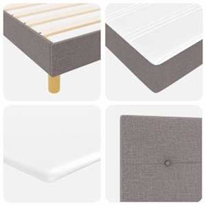 Postel s boxspringem s matrací s čelo Taupe 90 x 200 cm textil - obrázek 10