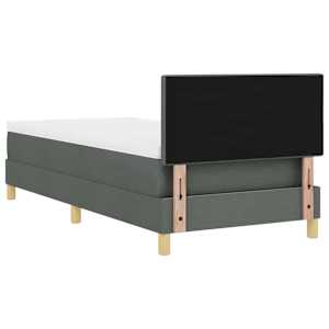Postel s boxspringem s polštářem Tmavě šedá 100 x 200 cm textil - obrázek 9