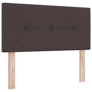Postel s boxspringem s čelo Tmavě hnědá 100 x 200 cm textil - obrázek 6