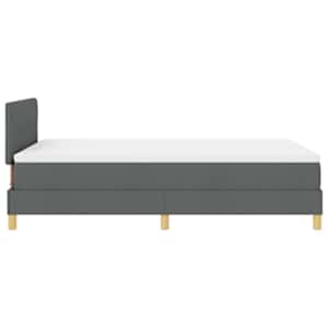 Postel s boxspringem s polštářem Tmavě šedá 120 x 190 cm textil - obrázek 8