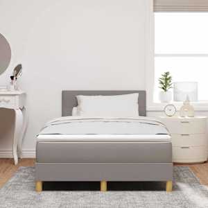 Postel s boxspringem s matrací s čelo Taupe 120 x 190 cm textil - obrázek 3