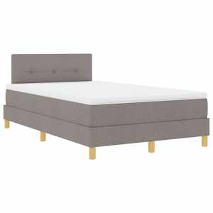Postel s boxspringem s matrací s čelo Taupe 120 x 190 cm textil - obrázek 4