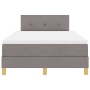 Postel s boxspringem s matrací s čelo Taupe 120 x 190 cm textil - obrázek 7