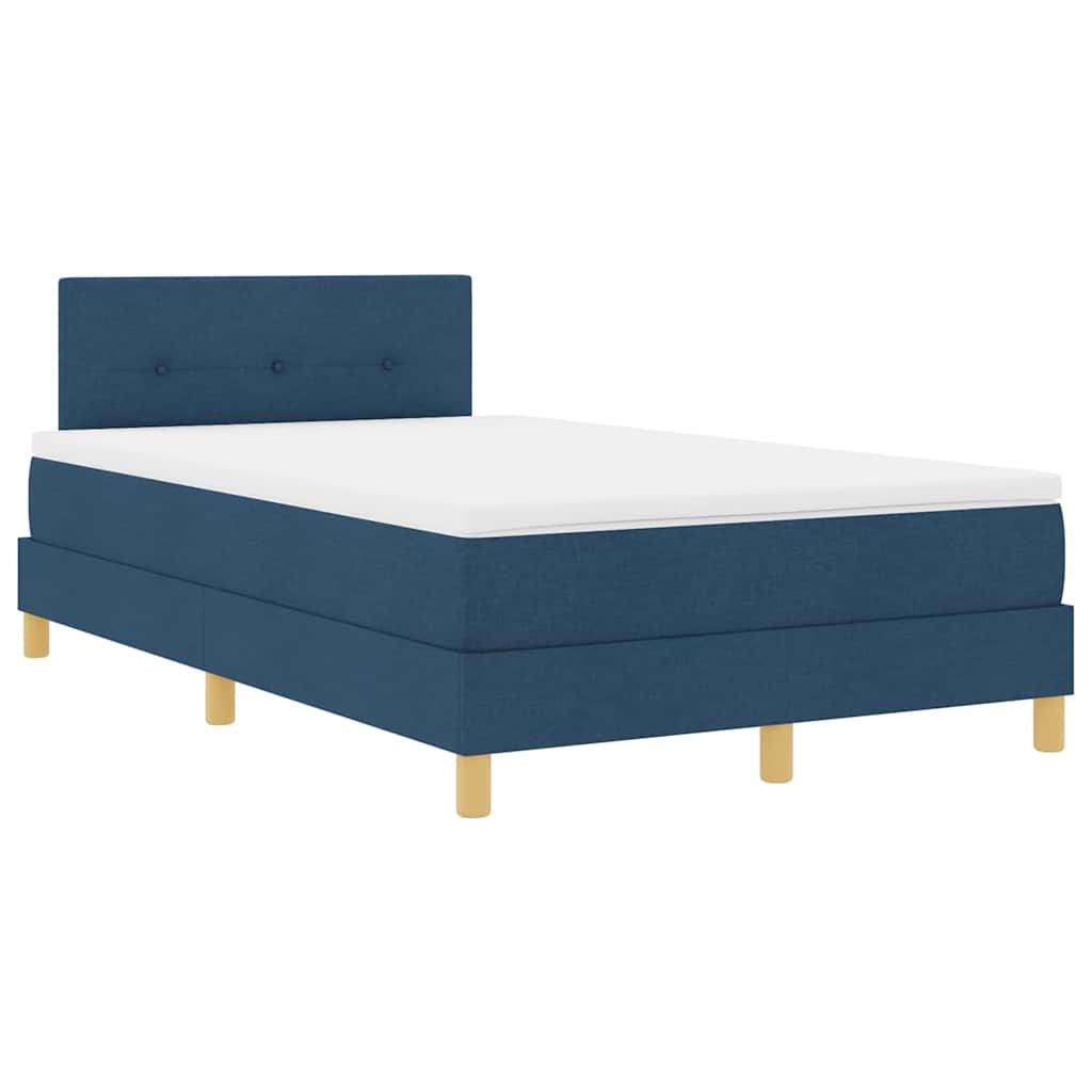 Thumbnail - vidaXL Boxspringbett mit Matratze mit Matratze Blau 120 x 190 cm Stoff