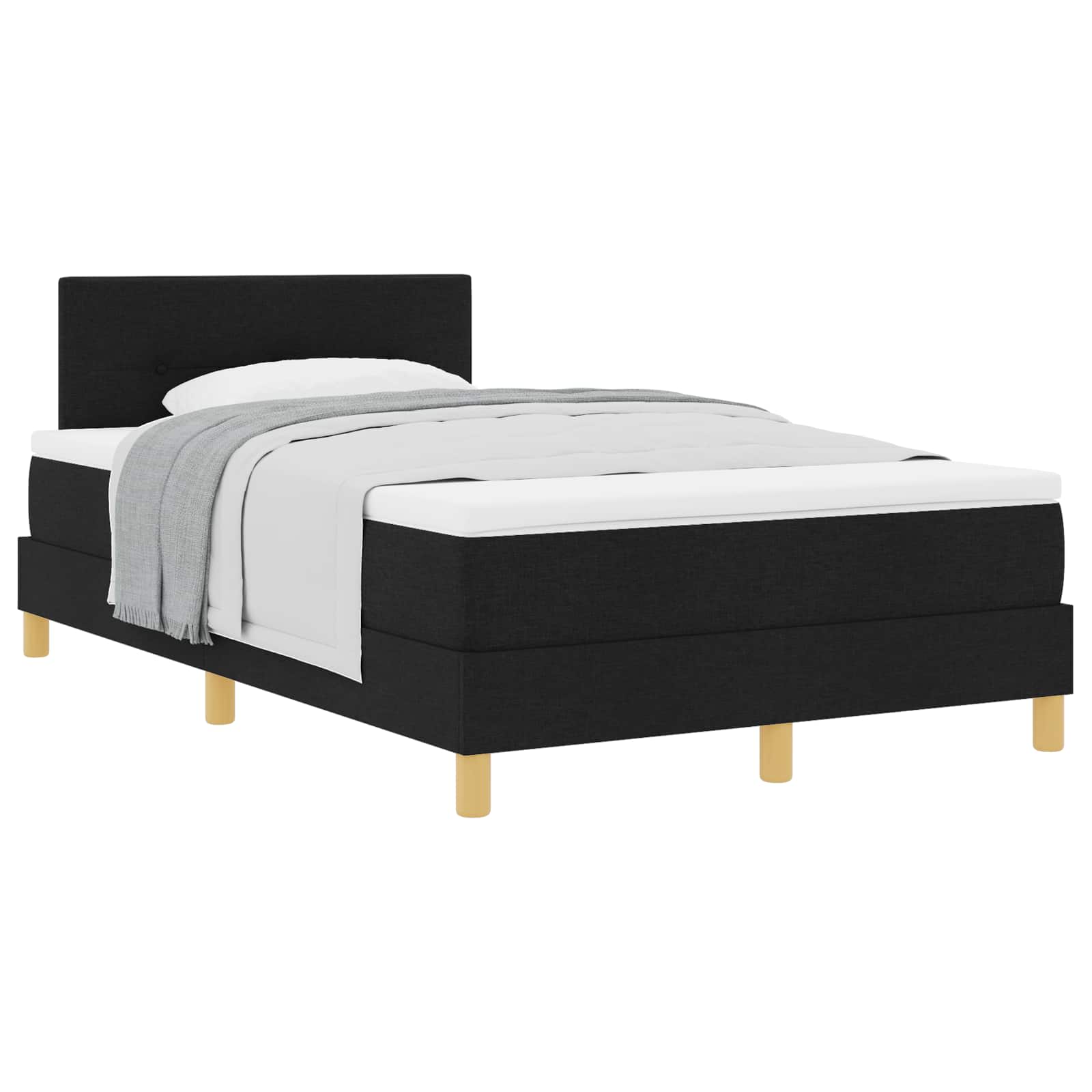 Thumbnail - vidaXL Boxspringbett mit Matratze Schwarz 120 x 200 cm Stoff