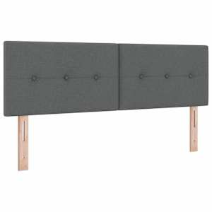 Postel s boxspringem s polštářem Tmavě šedá 140 x 190 cm textil - obrázek 6