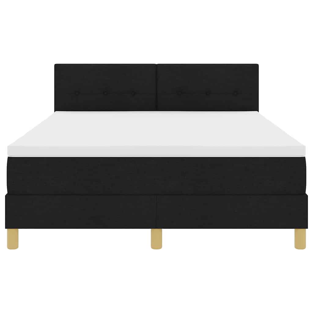 Postel s boxspringem s polštářem Černá 140 x 190 cm textil 3338918