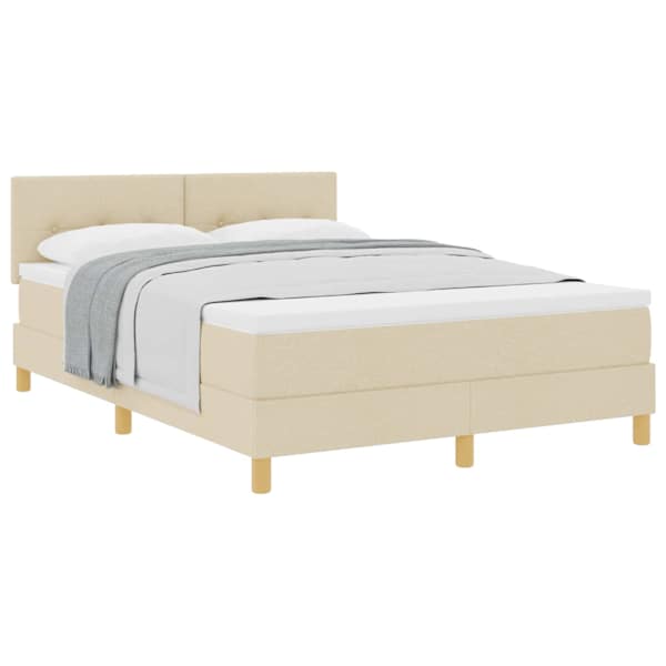 vidaXL Karbi vedrumadrats padjaga peaga cream 140 x 190 cm kangas