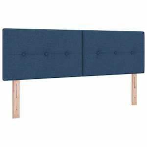 Postel s boxspringem s matrací s čelo Modrá 140 x 190 cm textil - obrázek 6