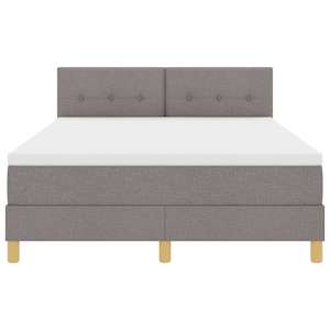 Postel s boxspringem s matrací s čelo Taupe 160 x 200 cm textil - obrázek 7