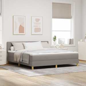 Postel s boxspringem s polštářem Taupe 180 x 200 cm textil - obrázek 1
