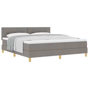 Postel s boxspringem s polštářem Taupe 180 x 200 cm textil - obrázek 2