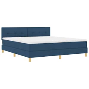 Postel s boxspringem s polštářem Modrá 180 x 200 cm textil - obrázek 4