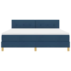 Postel s boxspringem s polštářem Modrá 180 x 200 cm textil - obrázek 7