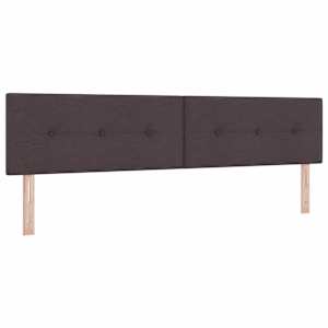 Postel s boxspringem s čelo Tmavě hnědá 200 x 200 cm textil - obrázek 6