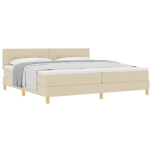 vidaXL Karbi vedrumadrats padjaga peaga cream 200 x 200 cm kangas