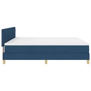 Postel s boxspringem s polštářem Modrá 200 x 200 cm textil - obrázek 8