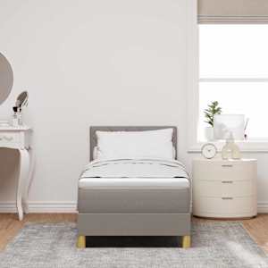 Postel s boxspringem s polštářem Taupe 80 x 200 cm textil - obrázek 3
