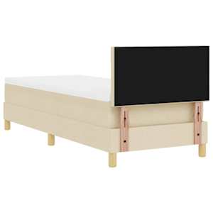 Postel s boxspringem s polštářem Krémová 80 x 200 cm textil - obrázek 9