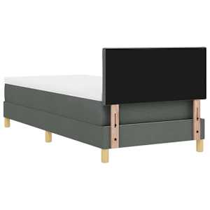 Postel s boxspringem s polštářem Tmavě šedá 90 x 190 cm textil - obrázek 9