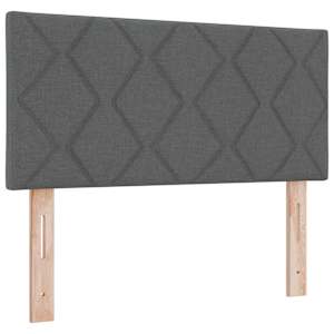 Postel s boxspringem s polštářem Tmavě šedá 100 x 200 cm textil - obrázek 6