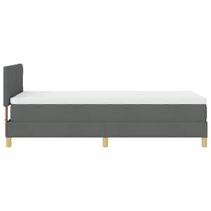 Postel s boxspringem s polštářem Tmavě šedá 100 x 200 cm textil - obrázek 8