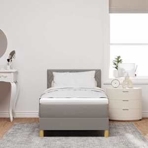 Postel s boxspringem s polštářem Taupe 100 x 200 cm textil - obrázek 3