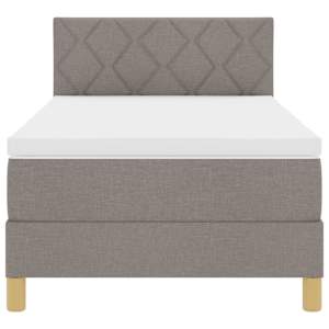Postel s boxspringem s polštářem Taupe 100 x 200 cm textil - obrázek 7
