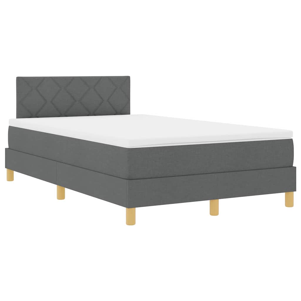 Thumbnail - vidaXL Boxspringbett mit Matratze Dunkelgrau 120x190 cm Stoff