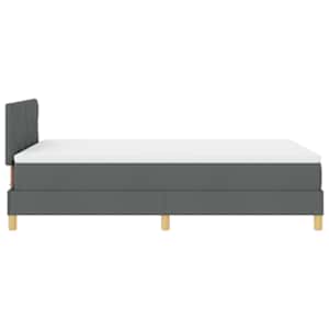 Postel s boxspringem s polštářem Tmavě šedá 120 x 190 cm textil - obrázek 8