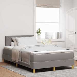 Postel s boxspringem s polštářem Taupe 120 x 190 cm textil - obrázek 1