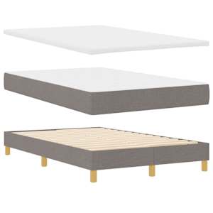 Postel s boxspringem s polštářem Taupe 120 x 190 cm textil - obrázek 5