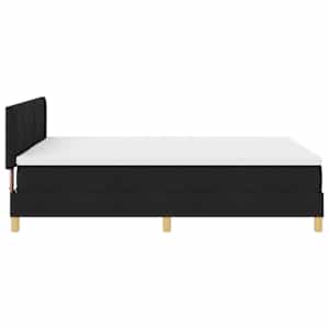 Postel s boxspringem s polštářem Černá 140 x 190 cm textil - obrázek 8