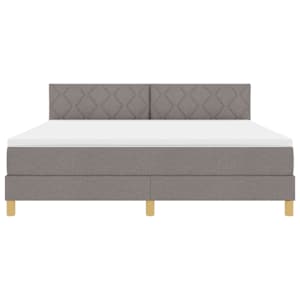 Postel s boxspringem s matrací s čelo Taupe 180 x 200 cm textil - obrázek 7