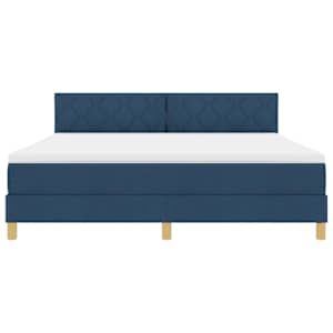 Postel s boxspringem s polštářem Modrá 180 x 200 cm textil - obrázek 7