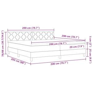 Postel s boxspringem s polštářem Černá 200 x 200 cm textil - obrázek 12